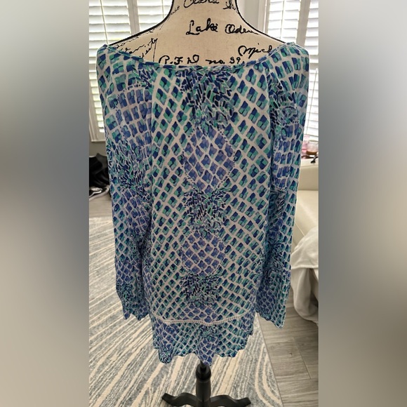 LILLY PULITZER Amisa Flounce Top XL - Picture 6 of 9